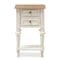 Baxton Studio Marquetterie Oak and White Finishing 2-Drawer and 1-Shelf Nightstand 133-7192 - alternate 9